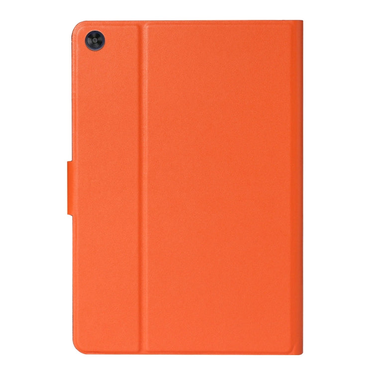 For Samsung Galaxy Tab A11 / A9 Pure Color PU Tablet Case with Sleep / Wake-up Function(Orange) by bashfashion