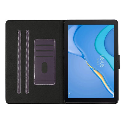 For Samsung Galaxy Tab A11 / A9 Pure Color PU Tablet Case with Sleep / Wake-up Function(Purple) by bashfashion