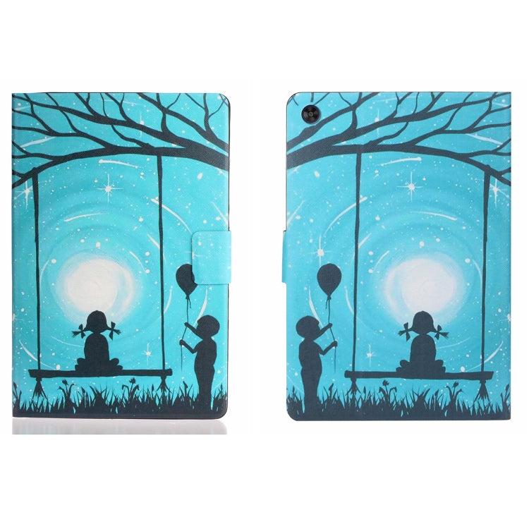 For Samsung Galaxy Tab A11 / A9 Voltage Coloured Drawing Smart PU Tablet Case with Sleep / Wake-up Function(Lovers) by bashfashion