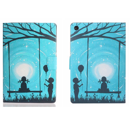 For Samsung Galaxy Tab A11 / A9 Voltage Coloured Drawing Smart PU Tablet Case with Sleep / Wake-up Function(Lovers) by bashfashion