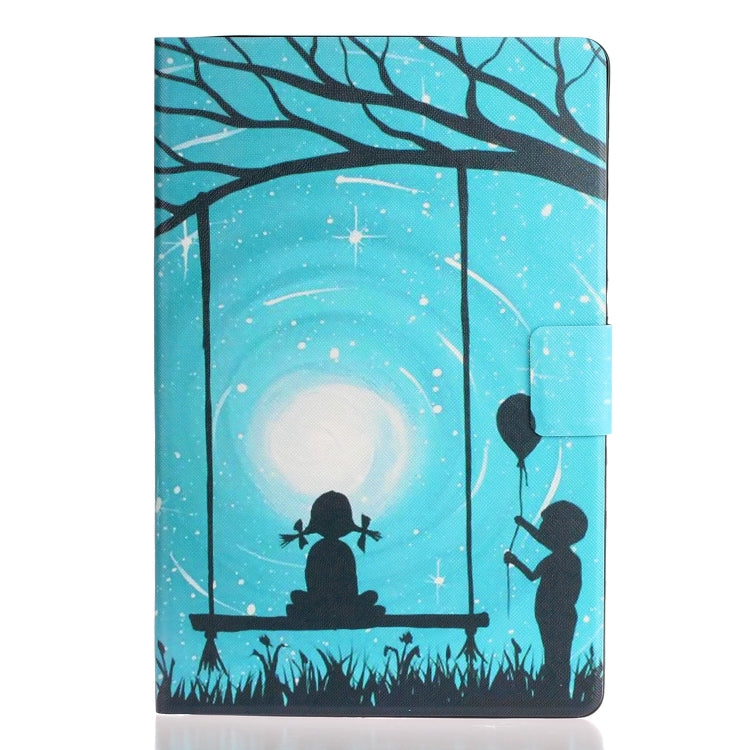 For Samsung Galaxy Tab A11 / A9 Voltage Coloured Drawing Smart PU Tablet Case with Sleep / Wake-up Function(Lovers) by bashfashion