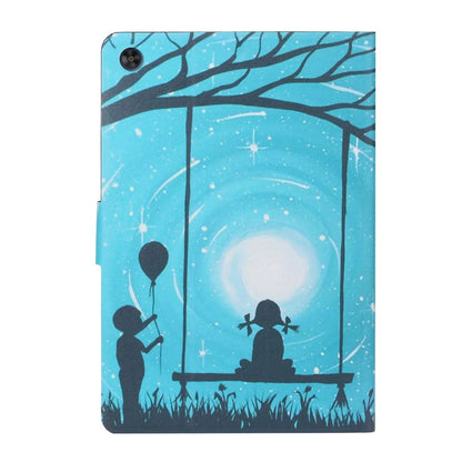 For Samsung Galaxy Tab A11 / A9 Voltage Coloured Drawing Smart PU Tablet Case with Sleep / Wake-up Function(Lovers) by bashfashion