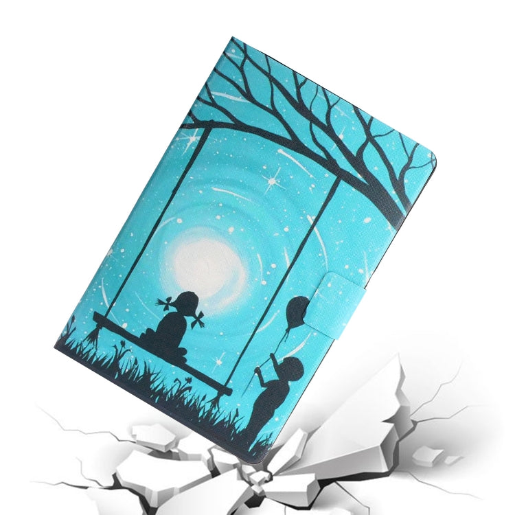 For Samsung Galaxy Tab A11 / A9 Voltage Coloured Drawing Smart PU Tablet Case with Sleep / Wake-up Function(Lovers) by bashfashion