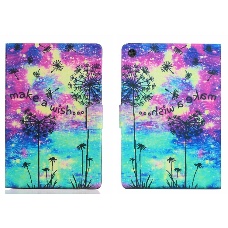 For Samsung Galaxy Tab A11 / A9 Voltage Coloured Drawing Smart PU Tablet Case with Sleep / Wake-up Function(Dandelion) by bashfashion