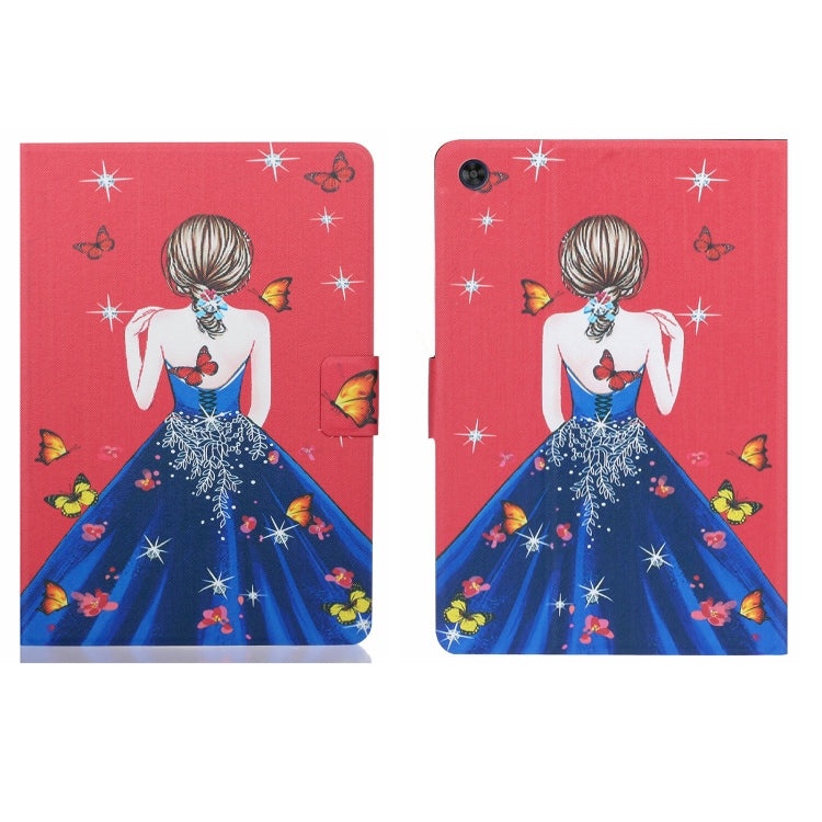 For Samsung Galaxy Tab A11+ / A9+ Voltage Coloured Drawing Smart PU Tablet Case with Sleep / Wake-up Function(Girl Back) by bashfashion