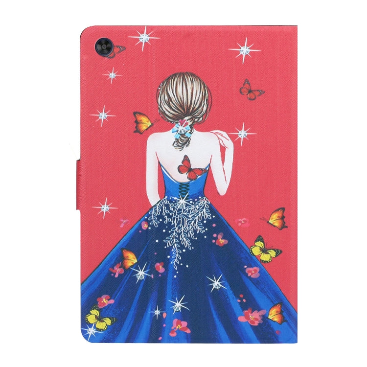 For Samsung Galaxy Tab A11+ / A9+ Voltage Coloured Drawing Smart PU Tablet Case with Sleep / Wake-up Function(Girl Back) by bashfashion