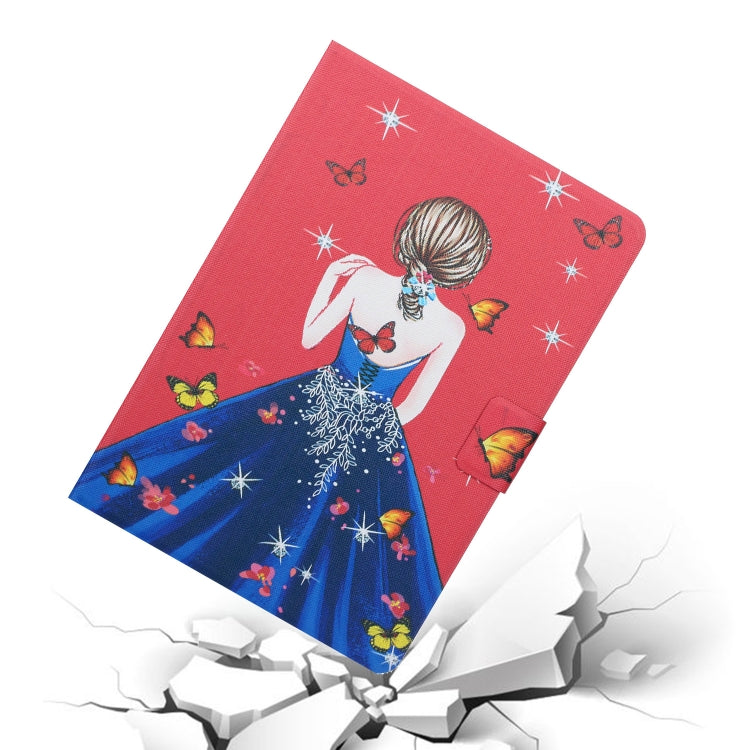 For Samsung Galaxy Tab A11+ / A9+ Voltage Coloured Drawing Smart PU Tablet Case with Sleep / Wake-up Function(Girl Back) by bashfashion