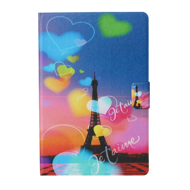 For Samsung Galaxy Tab A11+ / A9+ Voltage Coloured Drawing Smart PU Tablet Case with Sleep / Wake-up Function(Romantic Tower) by bashfashion
