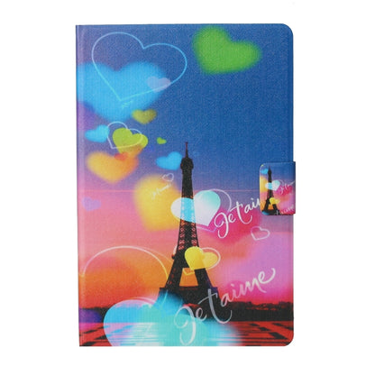 For Samsung Galaxy Tab A11+ / A9+ Voltage Coloured Drawing Smart PU Tablet Case with Sleep / Wake-up Function(Romantic Tower) by bashfashion