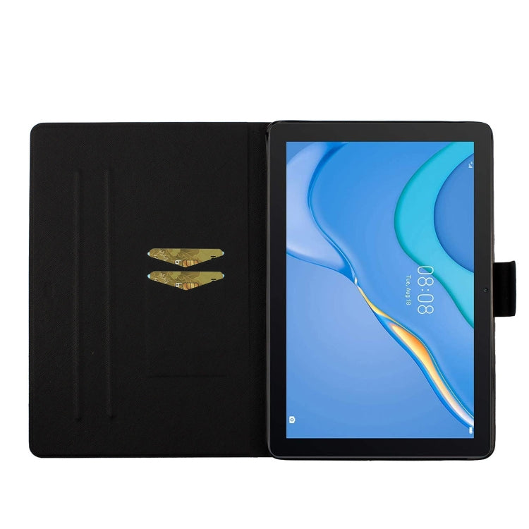 For Samsung Galaxy Tab A11+ / A9+ Voltage Coloured Drawing Smart PU Tablet Case with Sleep / Wake-up Function(Romantic Tower) by bashfashion