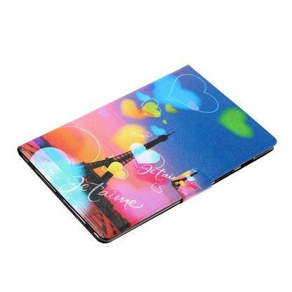 For Samsung Galaxy Tab A11+ / A9+ Voltage Coloured Drawing Smart PU Tablet Case with Sleep / Wake-up Function(Romantic Tower) by bashfashion