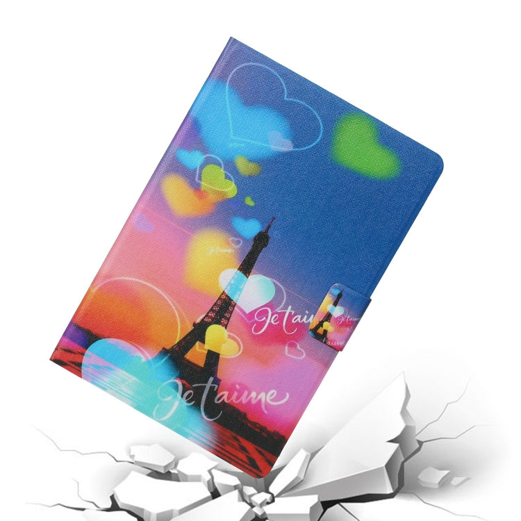 For Samsung Galaxy Tab A11+ / A9+ Voltage Coloured Drawing Smart PU Tablet Case with Sleep / Wake-up Function(Romantic Tower) by bashfashion