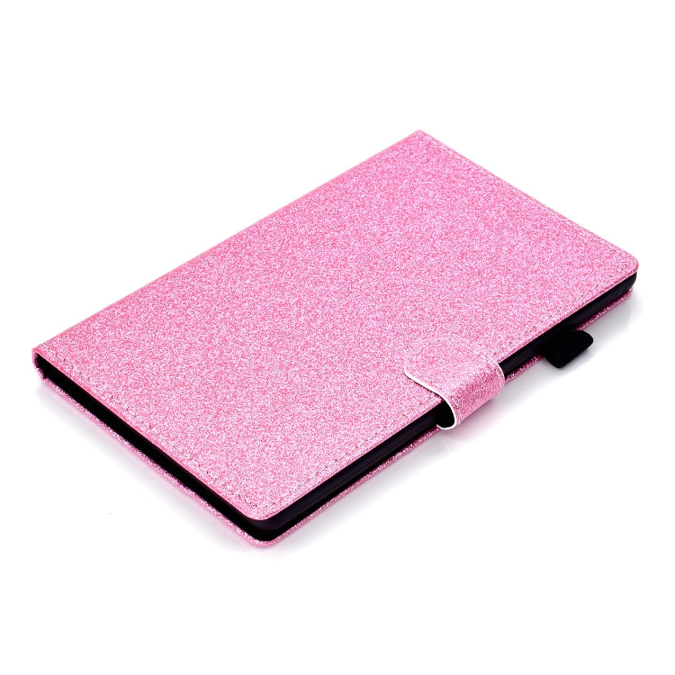 For Samsung Galaxy Tab A11+ / A9+ Glitter Powder Smart PU Tablet Case with Sleep / Wake-up Function(Pink) by bashfashion
