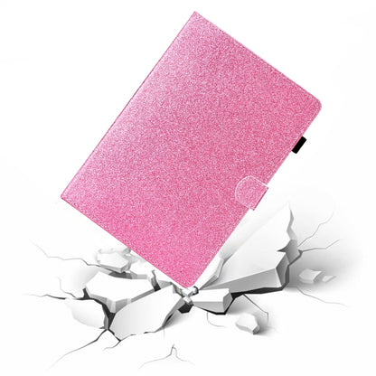 For Samsung Galaxy Tab A11+ / A9+ Glitter Powder Smart PU Tablet Case with Sleep / Wake-up Function(Pink) by bashfashion