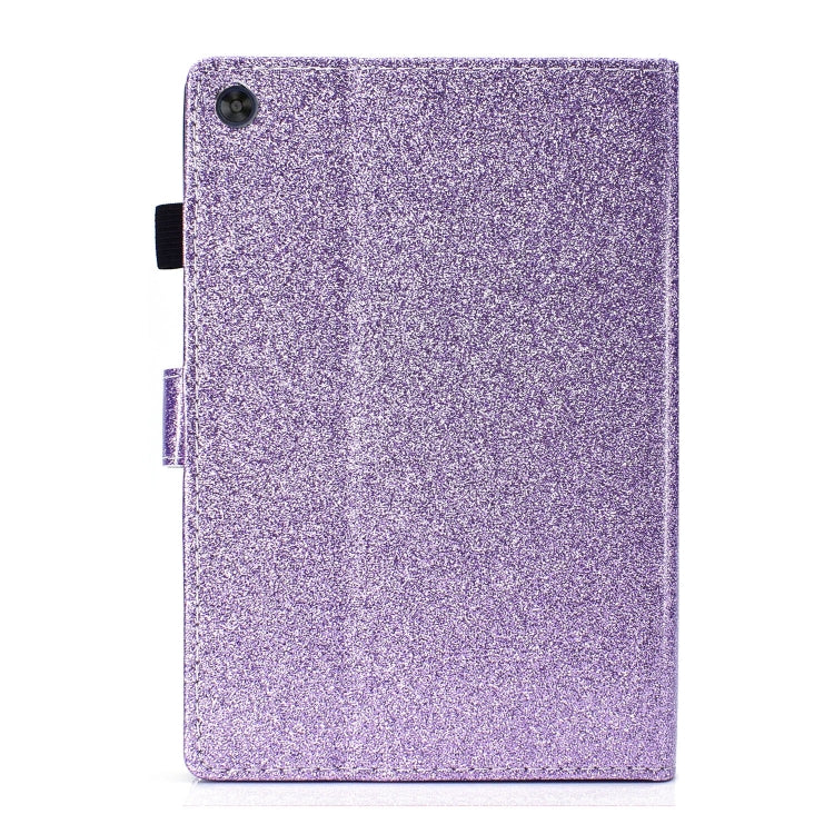 For Samsung Galaxy Tab A11+ / A9+ Glitter Powder Smart PU Tablet Case with Sleep / Wake-up Function(Purple) by bashfashion