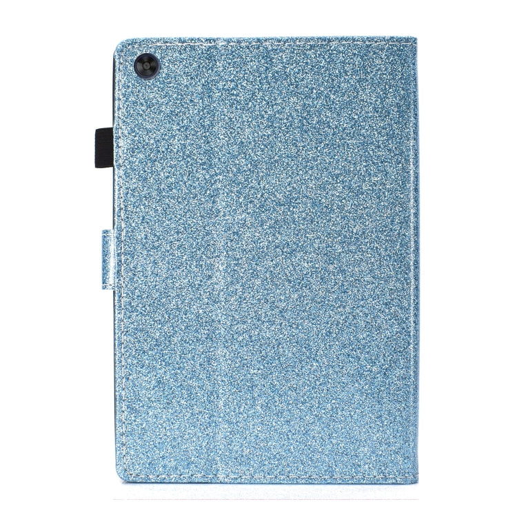 For Samsung Galaxy Tab A11+ / A9+ Glitter Powder Smart PU Tablet Case with Sleep / Wake-up Function(Blue) by bashfashion