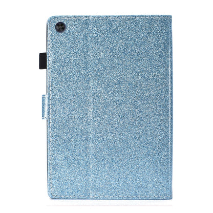 For Samsung Galaxy Tab A11+ / A9+ Glitter Powder Smart PU Tablet Case with Sleep / Wake-up Function(Blue) by bashfashion