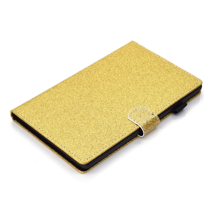 For Samsung Galaxy Tab A11+ / A9+ Glitter Powder Smart PU Tablet Case with Sleep / Wake-up Function(Gold) by bashfashion