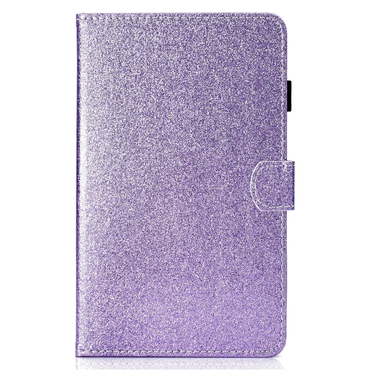 For Samsung Galaxy Tab A11 / A9 Glitter Powder Smart PU Tablet Case with Sleep / Wake-up Function(Purple) by bashfashion