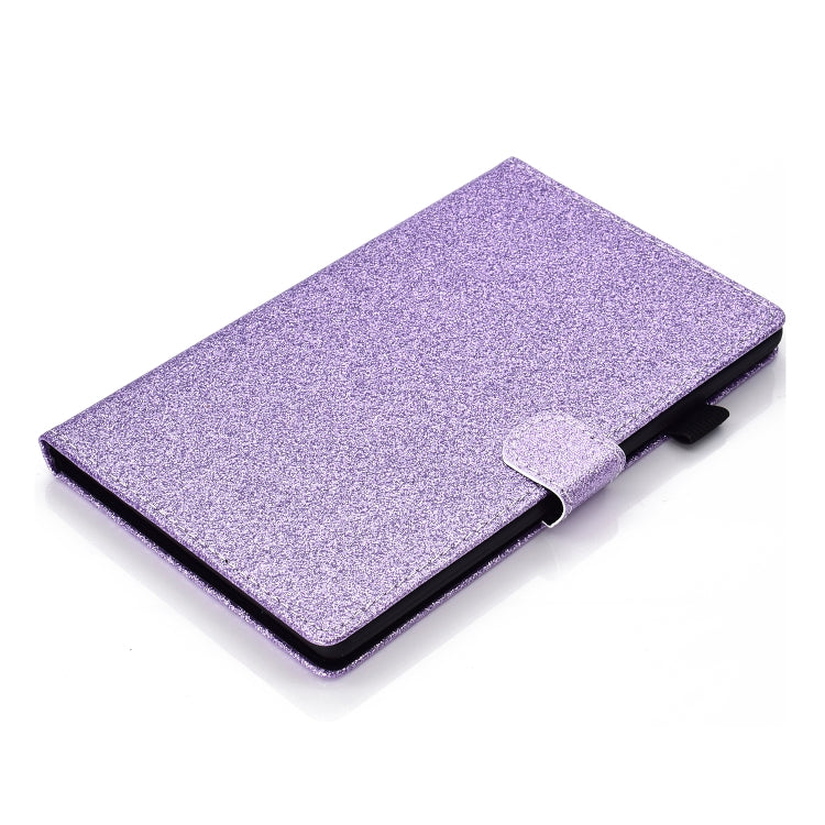 For Samsung Galaxy Tab A11 / A9 Glitter Powder Smart PU Tablet Case with Sleep / Wake-up Function(Purple) by bashfashion