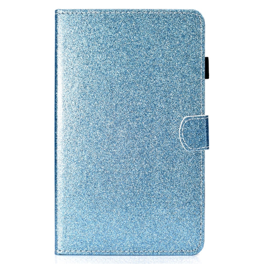 For Samsung Galaxy Tab A11 / A9 Glitter Powder Smart PU Tablet Case with Sleep / Wake-up Function(Blue) by bashfashion