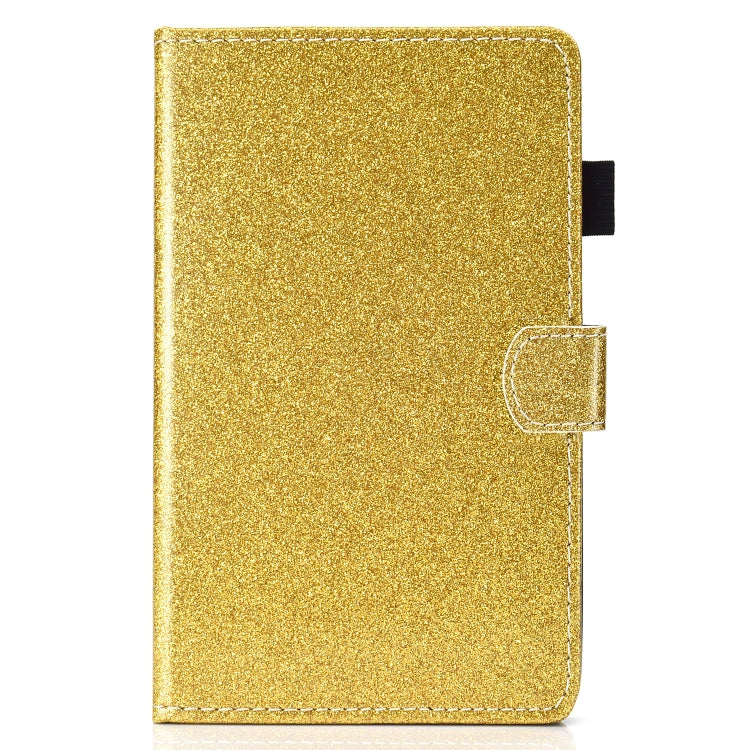 For Samsung Galaxy Tab A11 / A9 Glitter Powder Smart PU Tablet Case with Sleep / Wake-up Function(Gold) by bashfashion