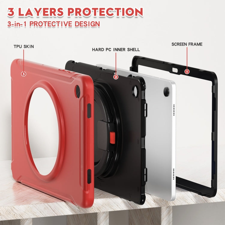 For Samsung Galaxy Tab A9+ / Tab A11+ Shockproof TPU + PC Protective Tablet Case(Red) by bashfashion