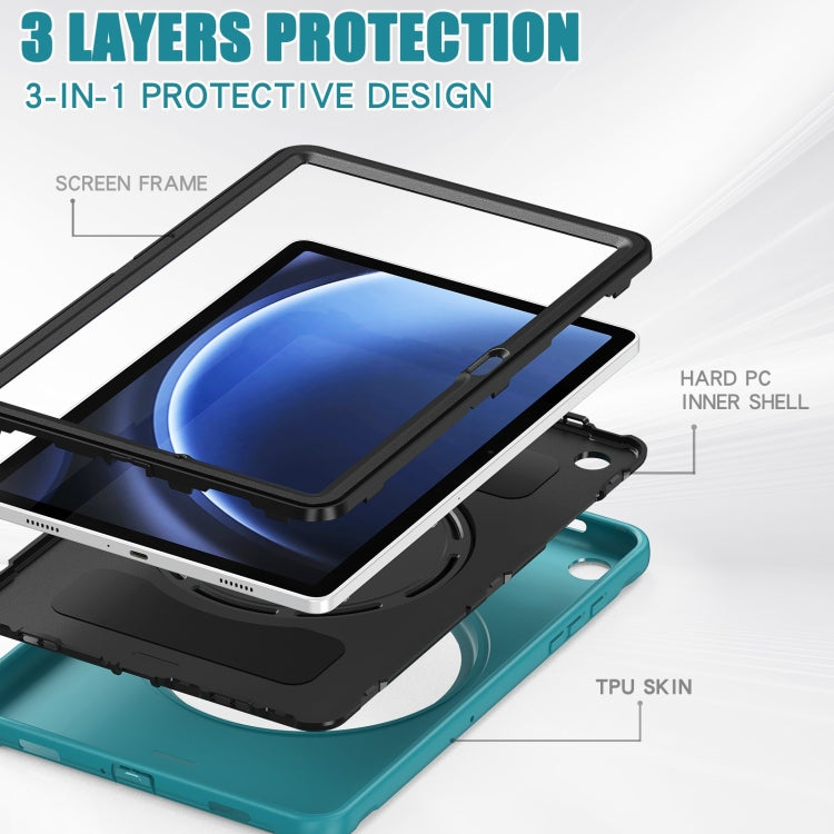 For Samsung Galaxy Tab A9+ / Tab A11+ Shockproof TPU + PC Protective Tablet Case(Blue) by bashfashion