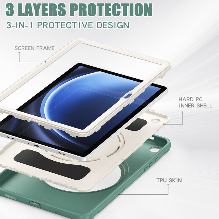 For Samsung Galaxy Tab A9+ / Tab A11+ Shockproof TPU + PC Protective Tablet Case(Emmerald Green) by bashfashion
