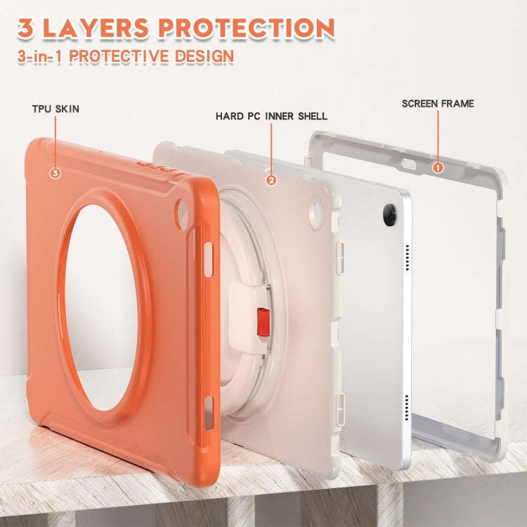 For Samsung Galaxy Tab A9+ / Tab A11+ Shockproof TPU + PC Protective Tablet Case(Living Coral) by bashfashion