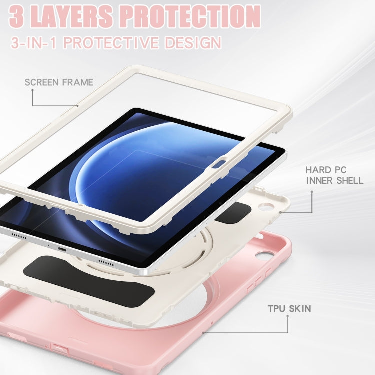 For Samsung Galaxy Tab A9+ / Tab A11+ Shockproof TPU + PC Protective Tablet Case(Cherry Blossoms Pink) by bashfashion