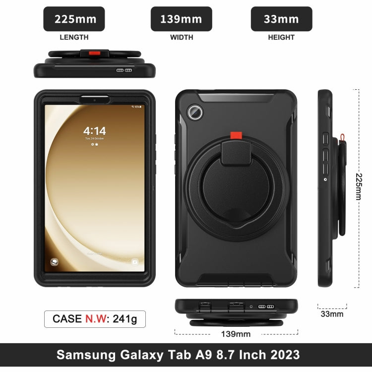 For Samsung Galaxy Tab A9 / Tab A11 Shockproof TPU + PC Protective Tablet Case(Black) by bashfashion