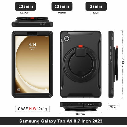 For Samsung Galaxy Tab A9 / Tab A11 Shockproof TPU + PC Protective Tablet Case(Black) by bashfashion