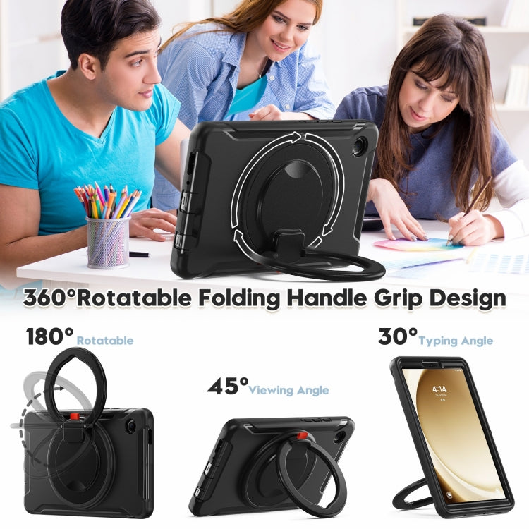 For Samsung Galaxy Tab A9 / Tab A11 Shockproof TPU + PC Protective Tablet Case(Black) by bashfashion