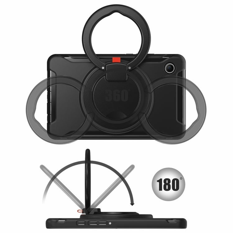 For Samsung Galaxy Tab A9 / Tab A11 Shockproof TPU + PC Protective Tablet Case(Black) by bashfashion