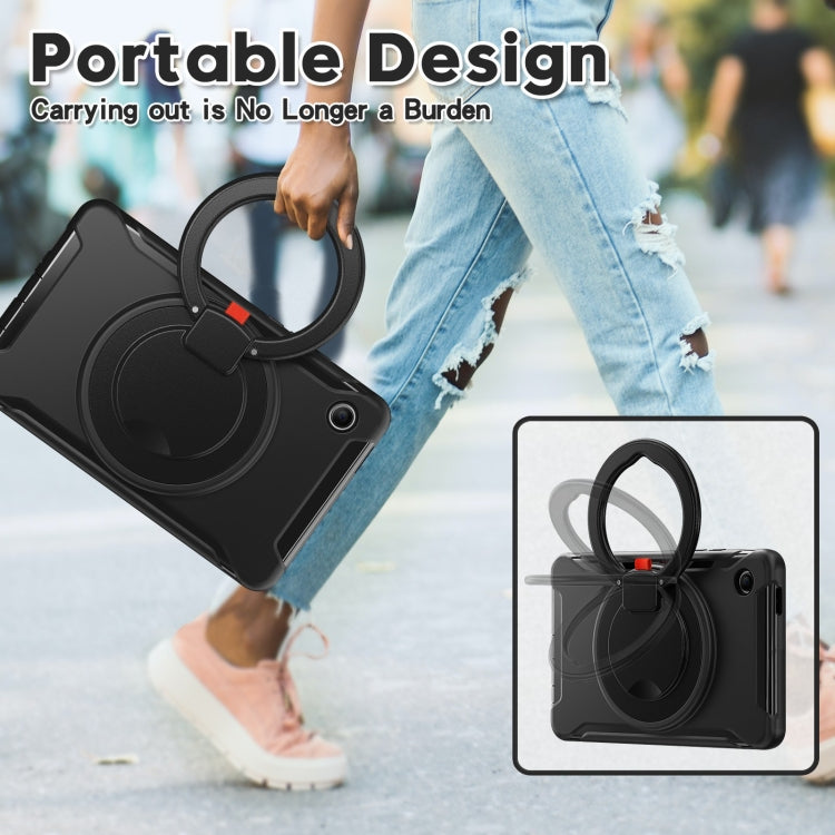 For Samsung Galaxy Tab A9 / Tab A11 Shockproof TPU + PC Protective Tablet Case(Black) by bashfashion