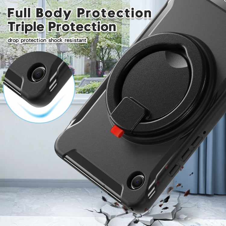 For Samsung Galaxy Tab A9 / Tab A11 Shockproof TPU + PC Protective Tablet Case(Black) by bashfashion