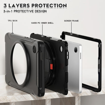 For Samsung Galaxy Tab A9 / Tab A11 Shockproof TPU + PC Protective Tablet Case(Black) by bashfashion