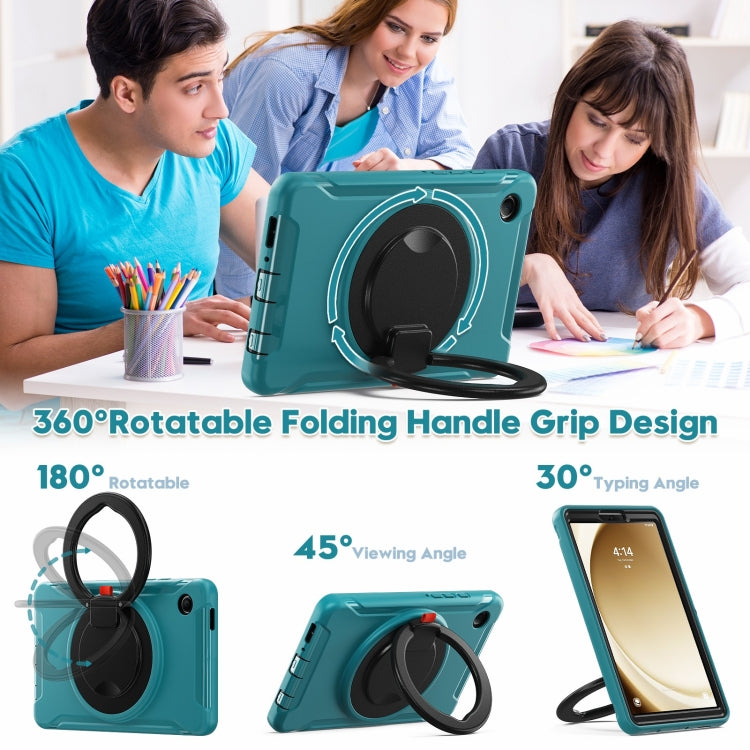 For Samsung Galaxy Tab A9 / Tab A11 Shockproof TPU + PC Protective Tablet Case(Blue) by bashfashion