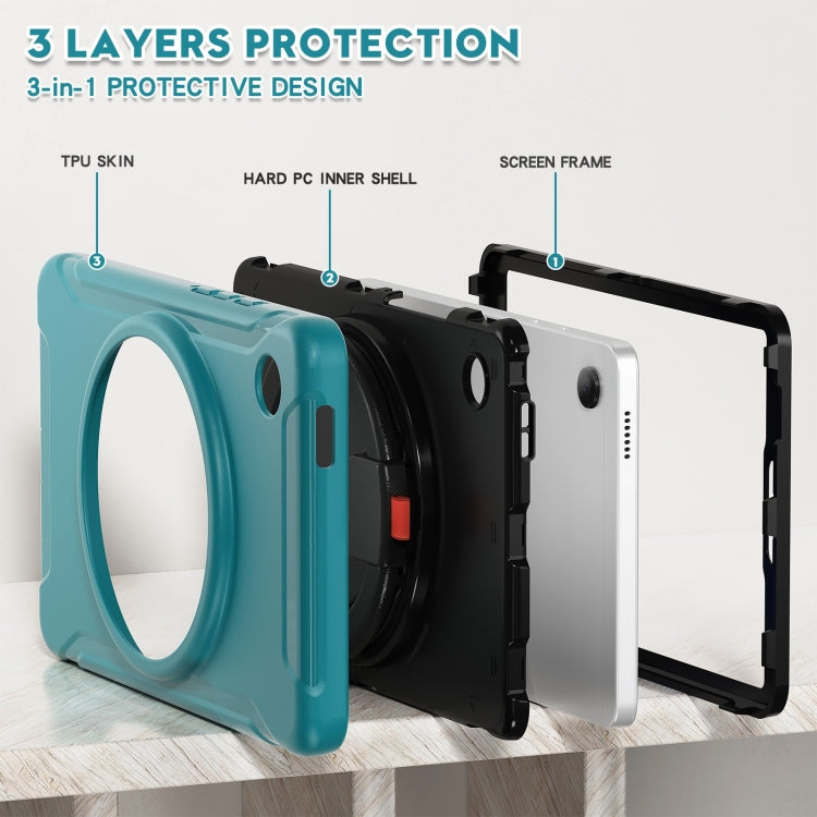 For Samsung Galaxy Tab A9 / Tab A11 Shockproof TPU + PC Protective Tablet Case(Blue) by bashfashion