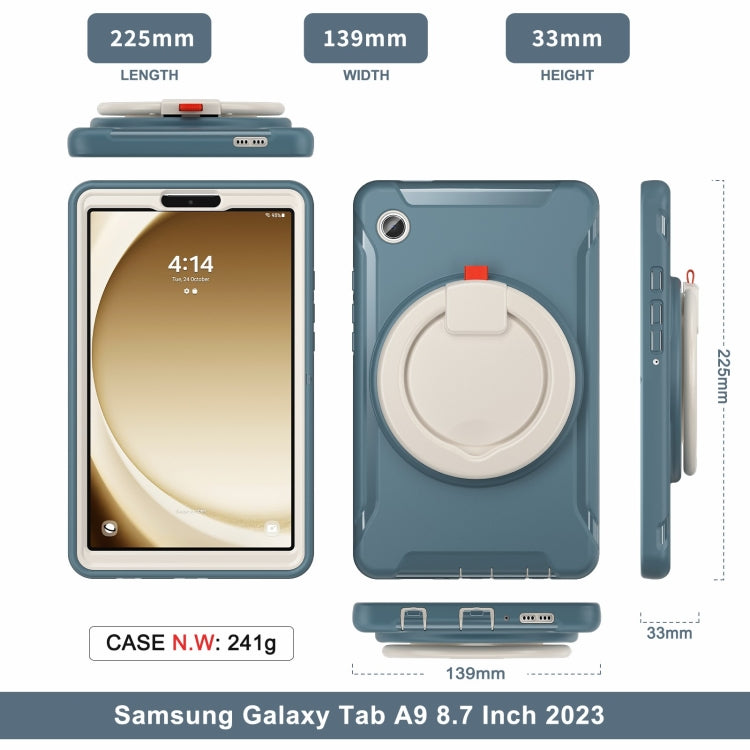 For Samsung Galaxy Tab A9 / Tab A11 Shockproof TPU + PC Protective Tablet Case(Cornflower Blue) by bashfashion