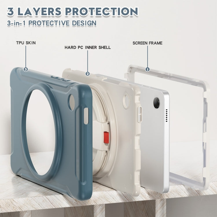 For Samsung Galaxy Tab A9 / Tab A11 Shockproof TPU + PC Protective Tablet Case(Cornflower Blue) by bashfashion