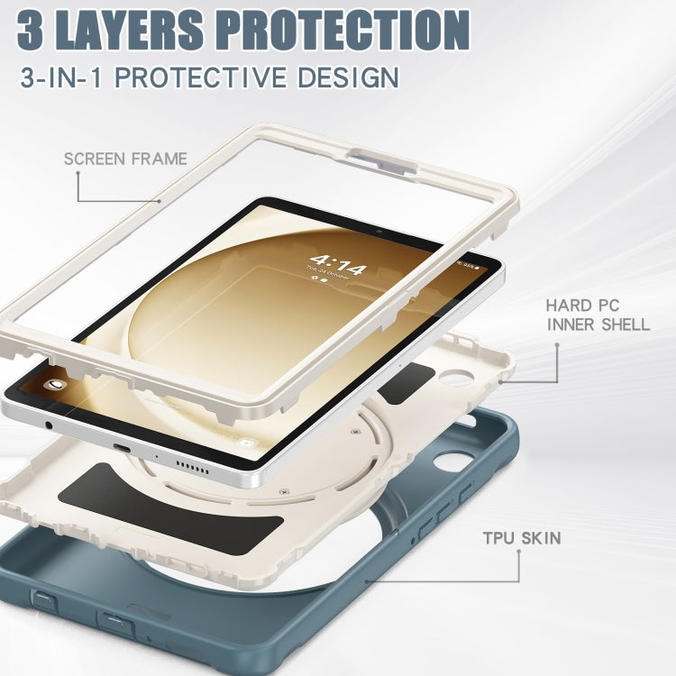 For Samsung Galaxy Tab A9 / Tab A11 Shockproof TPU + PC Protective Tablet Case(Cornflower Blue) by bashfashion