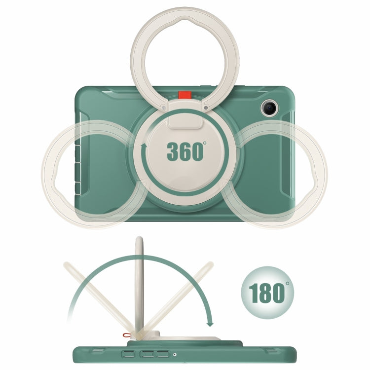 For Samsung Galaxy Tab A9 / Tab A11 Shockproof TPU + PC Protective Tablet Case(Emmerald Green) by bashfashion