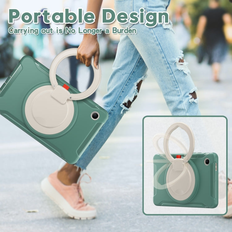 For Samsung Galaxy Tab A9 / Tab A11 Shockproof TPU + PC Protective Tablet Case(Emmerald Green) by bashfashion