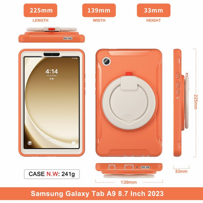 For Samsung Galaxy Tab A9 / Tab A11 Shockproof TPU + PC Protective Tablet Case(Living Coral) by bashfashion