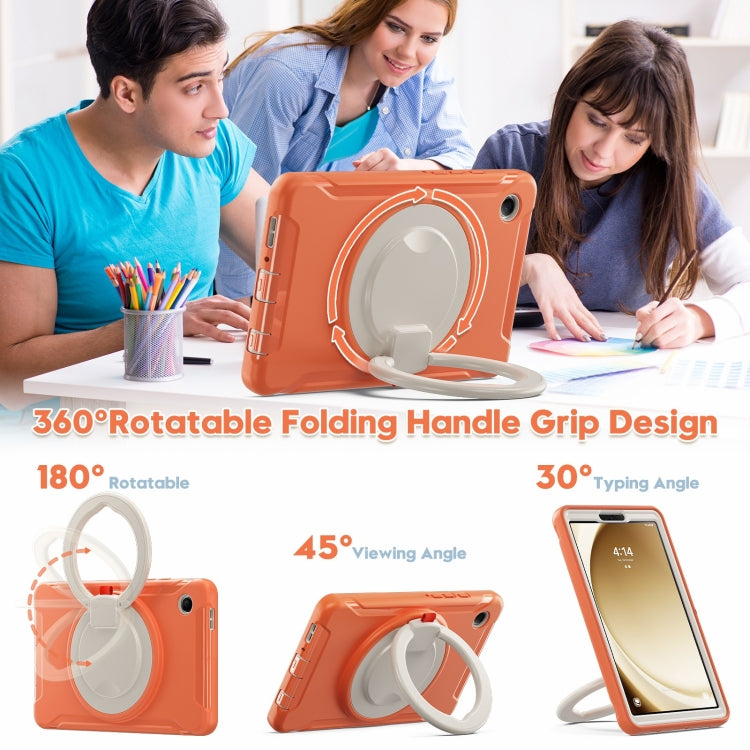 For Samsung Galaxy Tab A9 / Tab A11 Shockproof TPU + PC Protective Tablet Case(Living Coral) by bashfashion