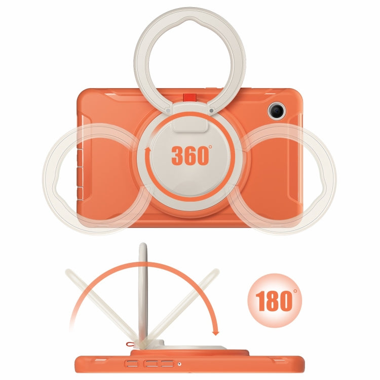 For Samsung Galaxy Tab A9 / Tab A11 Shockproof TPU + PC Protective Tablet Case(Living Coral) by bashfashion