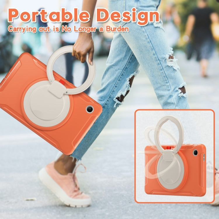 For Samsung Galaxy Tab A9 / Tab A11 Shockproof TPU + PC Protective Tablet Case(Living Coral) by bashfashion