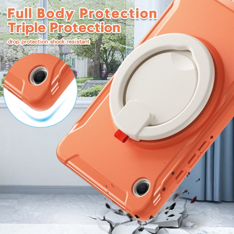 For Samsung Galaxy Tab A9 / Tab A11 Shockproof TPU + PC Protective Tablet Case(Living Coral) by bashfashion